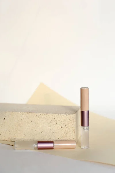 Bumbu alami bahan organik bibir balsem. Bibir buatan tangan balsem dan lipstik — Stok Foto