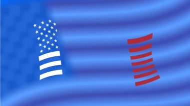 ABD bayrağı görünüm bulanık bir arka plan üzerinde