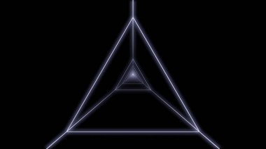 synthwave üçgen tünel Arkaplan 3D canlandırma retro
