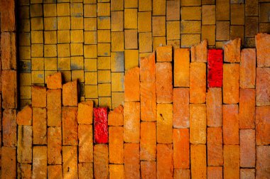 Eski tuğla duvar arka plan olduğunu