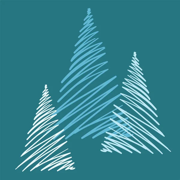 Stilisierte Abstrakte Vektordarstellung Eines Weihnachtsbaums — Stockvektor