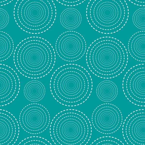 Motif Abstrait Sans Couture Blanc Vert Cercles Pointillés — Image vectorielle