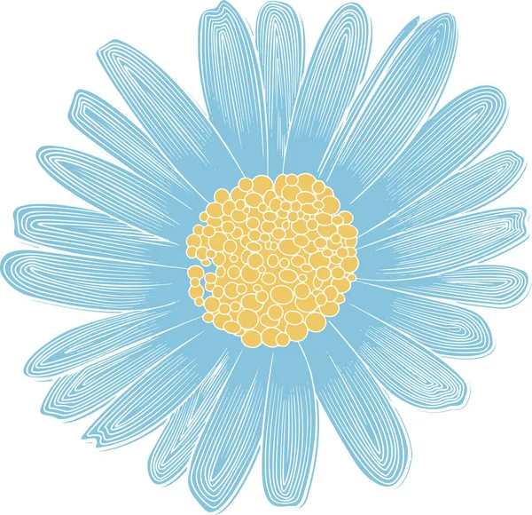 デイジーの花の繊細なベクトル線型パターン — ストックベクタ