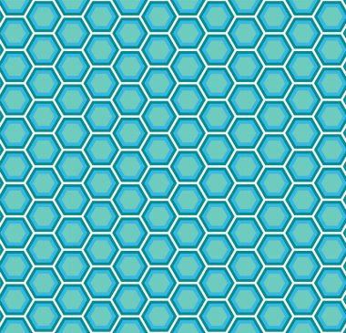 Mavi bal peteğinin soyut, parlak geometrik, kusursuz deseni