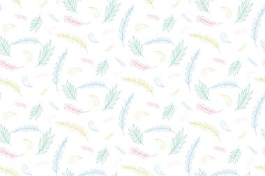 Konturrik renk kusursuz desen. Doğa, hasat, çavdar.