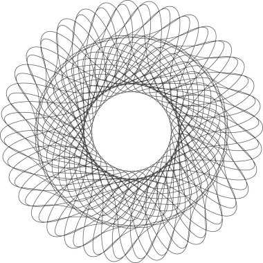 Sertifika veya diğer güvenlik belgeleri için Guilloche Deseni Rosette.