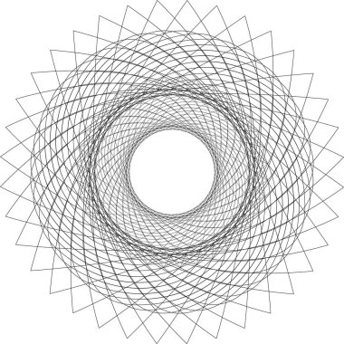 Sertifika veya diğer güvenlik belgeleri için Guilloche Deseni Rosette.