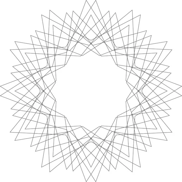 Vectorgeometrisch patroon. Bloem met scherpe bloemblaadjes — Stockvector