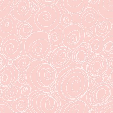 Elleri, bukleleri, daireleri olan soyut çizimler. Kusursuz desen