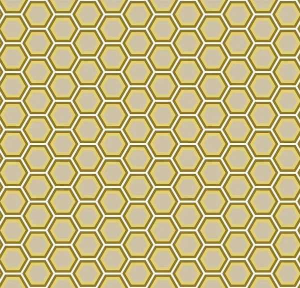 Καφέ και κίτρινο αφηρημένο γεωμετρικό σχήμα χωρίς ραφή κηρήθρα — Διανυσματικό Αρχείο