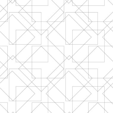 Vektörsüz doğrusal geometrik desen. Siyah ve beyaz