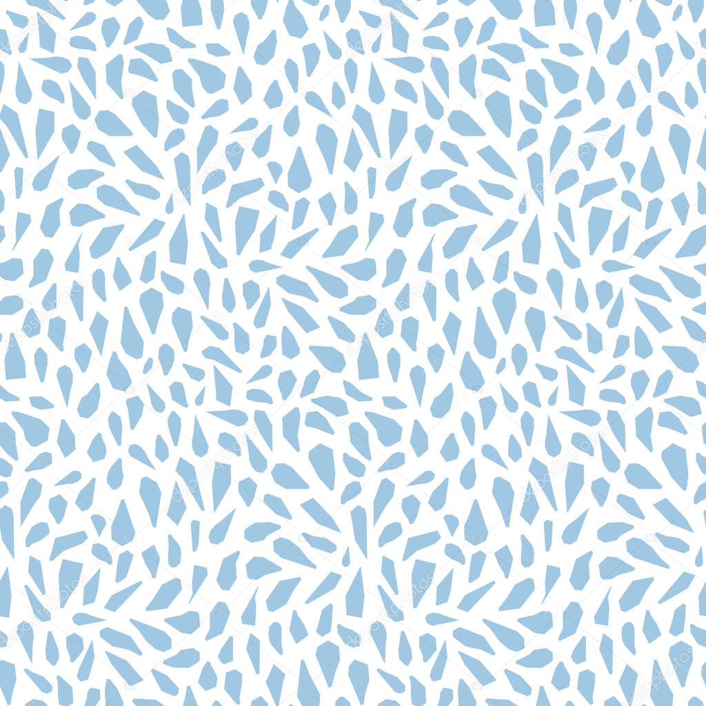 Abstract blue geometric background. Seamless monochrome pattern.