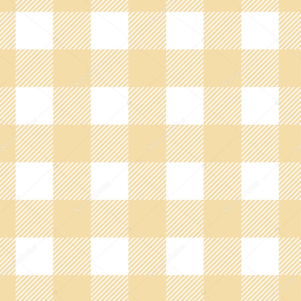Vector seamless yellow knitted pattern. Textile cage