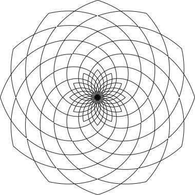 Sertifika, diploma, fiş, para veya diğer güvenlik belgeleri için Guilloche Deseni Rosette.