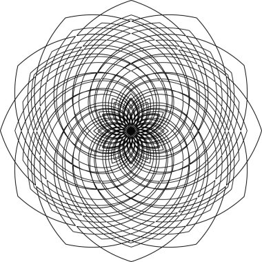 Sertifika, diploma, fiş, para, para veya diğer güvenlik belgeleri için Guilloche Deseni Rosette.