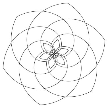 Sertifika, diploma, fiş, para veya diğer güvenlik belgeleri için Guilloche Deseni Rosette.