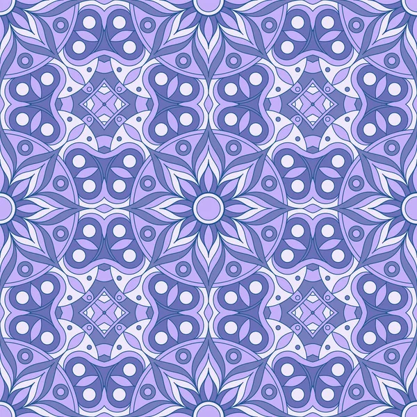 Этнический Бесшовный Векторный Рисунок Фиолетовый Геометрический Цветок Мандалы Можно Использовать — стоковый вектор