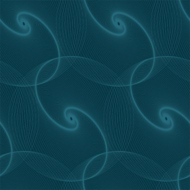 Doğrusal spiral topları koyu yeşil olan pürüzsüz fayans. Örtü, reklam, duvar kağıdı, döşeme, ambalaj için kullanılabilir.