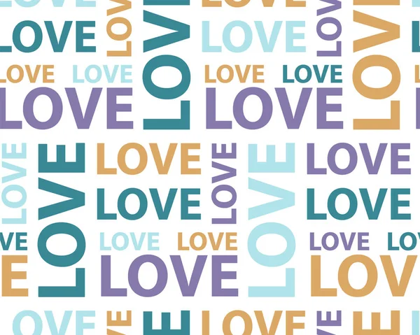 Renkli harflerin kusursuz harf dizilimi. Sevgililer Günü. Aşk. — Stok Vektör