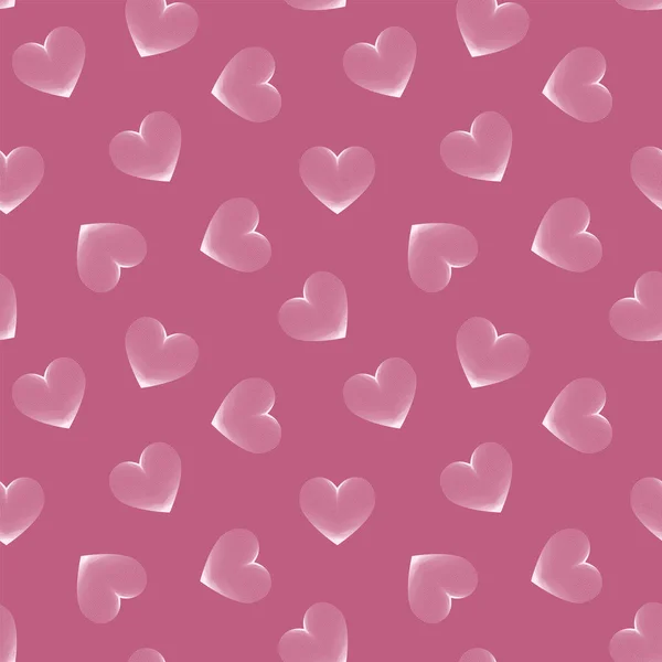 Векторный бесшовный рисунок линейного сердца. День Святого Валентина. Любовь. — стоковый вектор