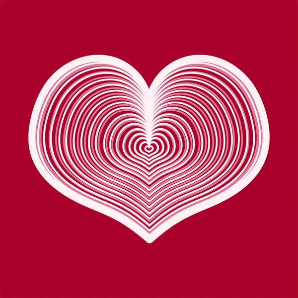 Vektor stilizált szív minta. Elszigetelt elem. Valentin-nap. — Stock Vector
