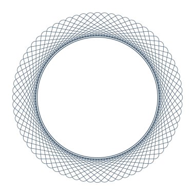 Sertifika veya diploma ve para birimi tasarımı için vektör yuvarlak Guilloche elementleri
