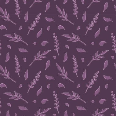 Renkli doğal vektörsüz desen diğer yapraklar