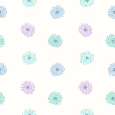 Vektörsüz çiçek deseni. Sevimli renk izi.