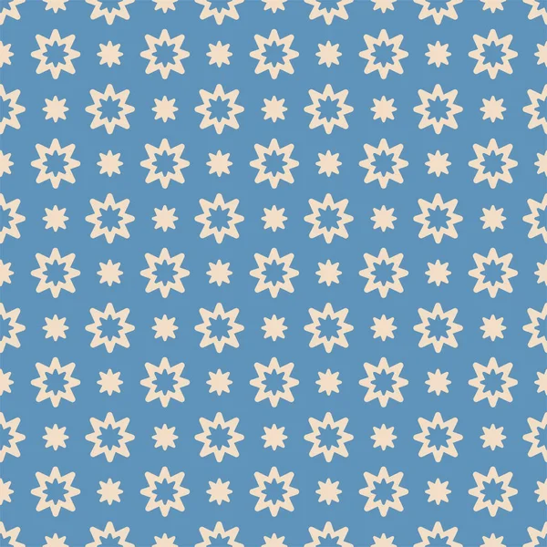 Vector seamless geometric stars pattern. Winter background. — Stock Vector