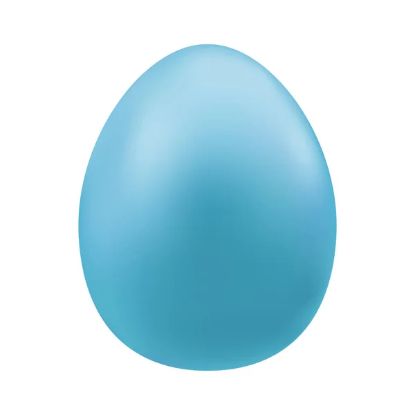 Volumen vectorial huevo azul. Símbolo de la fiesta de Pascua — Vector de stock