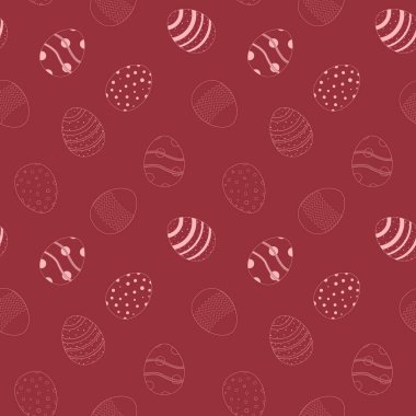 Paskalya yumurtalarında kırmızı vektör pürüzsüz desen. Moda soyut doğa arkaplanı.