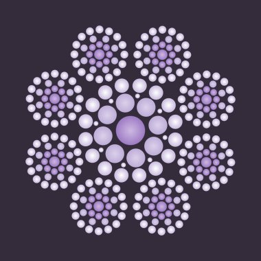 Vector nokta boyama mandalası. Nokta resmin Aborjin stili