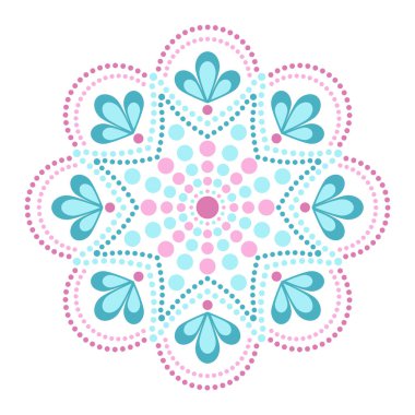 Vector nokta boyama mandalası. Noktalı resmin Aborjin tarzı. Tabak boyama.