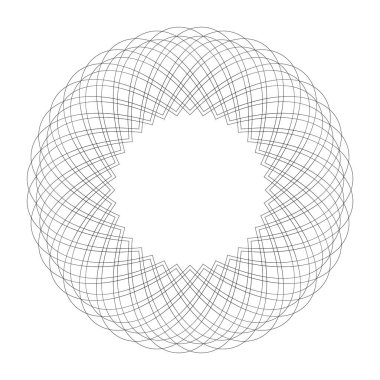 Sertifika veya diploma ve para birimi tasarımı için vektör yuvarlak Guilloche elementleri