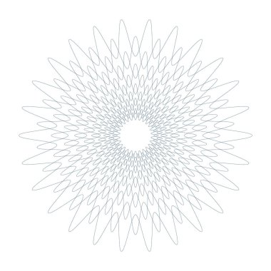 Sertifika veya diploma ve para birimi tasarımı için vektör yuvarlak Guilloche elementleri