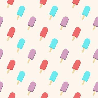 Vektör buzlu, pürüzsüz desen. Renkli illüstrasyon geçmişi. Dekoratif baskı. Çocuk yaz baskısı