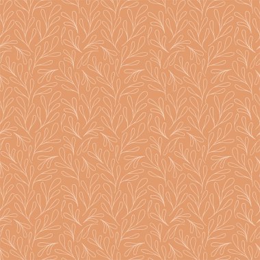 Vektör doğal kusursuz desen. Çiçek desenini incele. Yapraklı tek renkli arkaplan