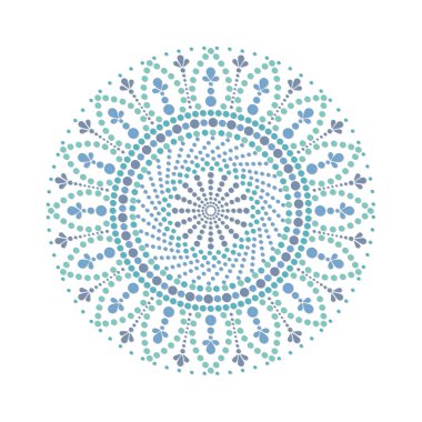 Vector nokta boyama mandalası. Nokta resmin Aborjin stili