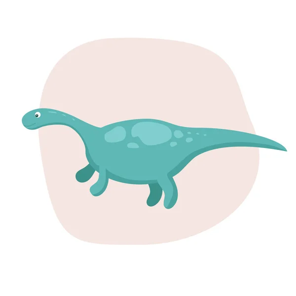 Tecknad Rolig Grön Dinosaurie Söt Vektor För Barn Illustration Årdonyx — Stock vektor
