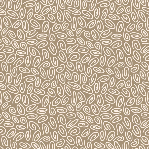 벡터는 패턴을 그리고 손으로 갈색의 모노크롬 포장용 장식물 — 스톡 벡터