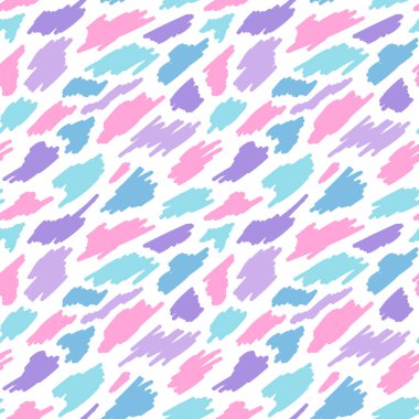 Renkli noktaların vektörsüz deseni. Renkli çocuk baskısı. El çizimi arkaplanı vurgula