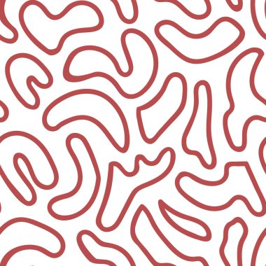 Vektör kusursuz desen çiziyor. Çizgi eli tek renkli arka plan çizmiş. Kumaş, duvar kağıdı, ambalaj için süs.