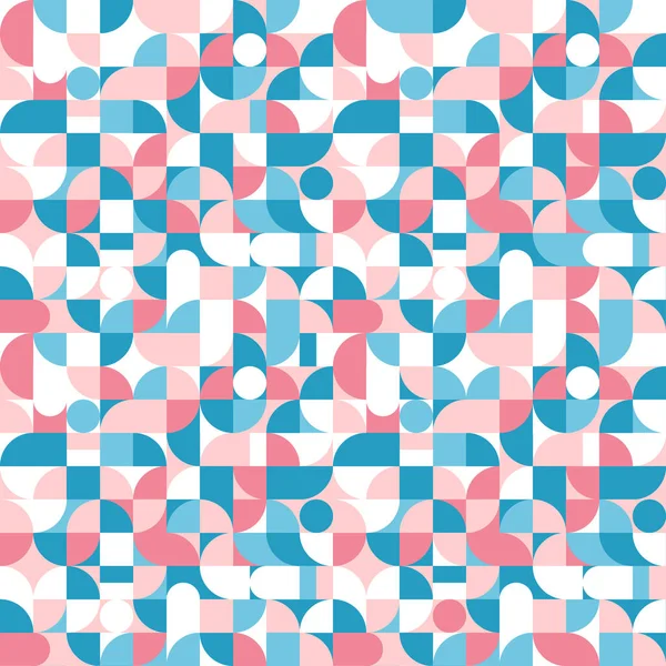 Geometrisches minimalistisches nahtloses Vektormuster. Vielfarbiges abstraktes flaches skandinavisches Muster. — Stockvektor