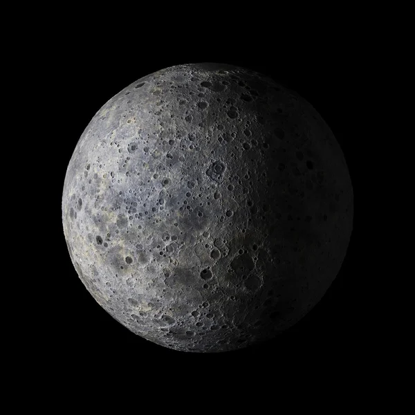 外星太阳系行星上黑色背景 3d 渲染。这幅图像由美国国家航空航天局提供的元素 — 图库照片