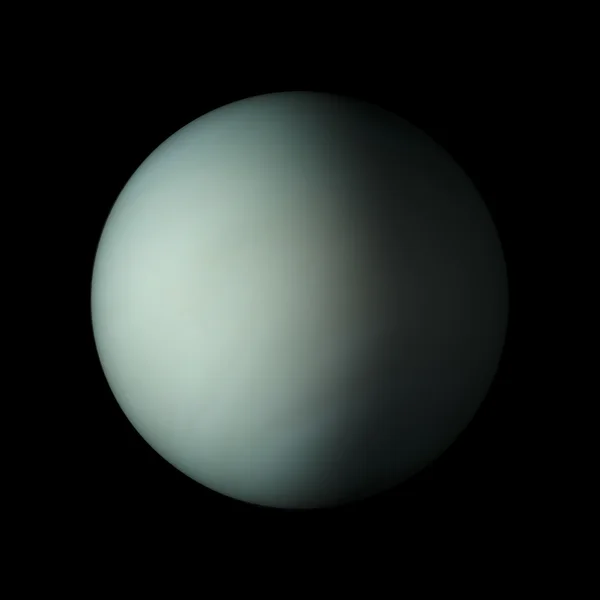 Uran Solar system planety na czarnym tle renderowania 3d. Elementy tego obrazu dostarczone przez Nasa — Zdjęcie stockowe