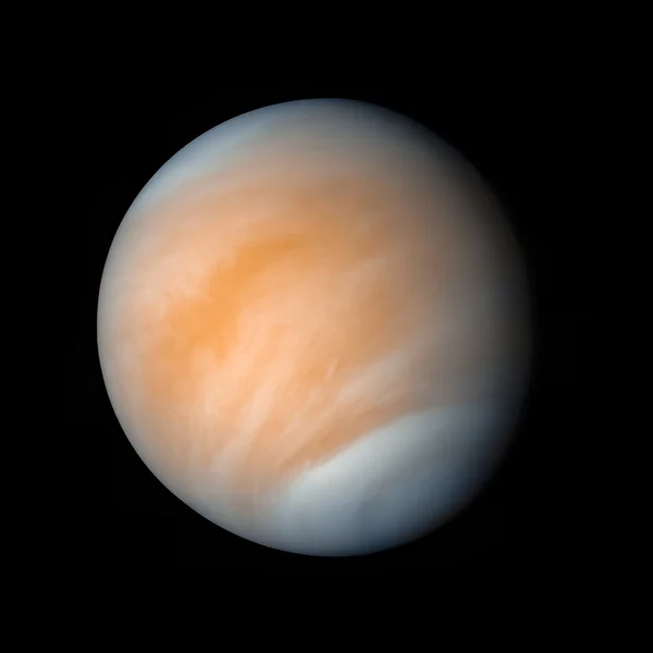 Venüs güneş sistemi gezegende siyah arka plan 3d render. Nasa tarafından döşenmiş bu görüntü unsurları — Stok fotoğraf