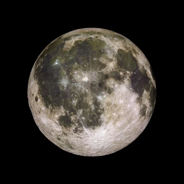 Планета Солнечной системы Луны на черном фоне 3d рендеринг. Элементы этого изображения предоставлены НАСА — стоковое фото