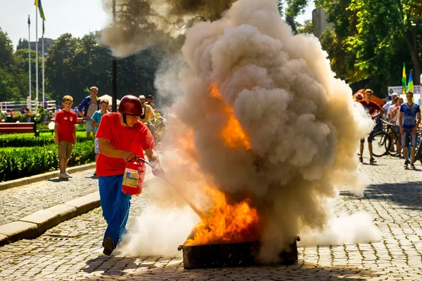 Día de la Cultura Física y el Deporte en Uzhgorod — Foto de Stock