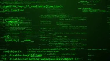 dijital gelecekçi bilgisayar kodlaması siyah arkaplan üzerinde hareket ediyor, yüksek teknoloji internet veri aktarımı kavramı