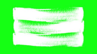 yeşil ekran (kroma anahtarı) grunge fırça darbesi animasyonu, geçiş için siyah ve beyaz fırça örtüsü, soyut boya çizim arkaplanı